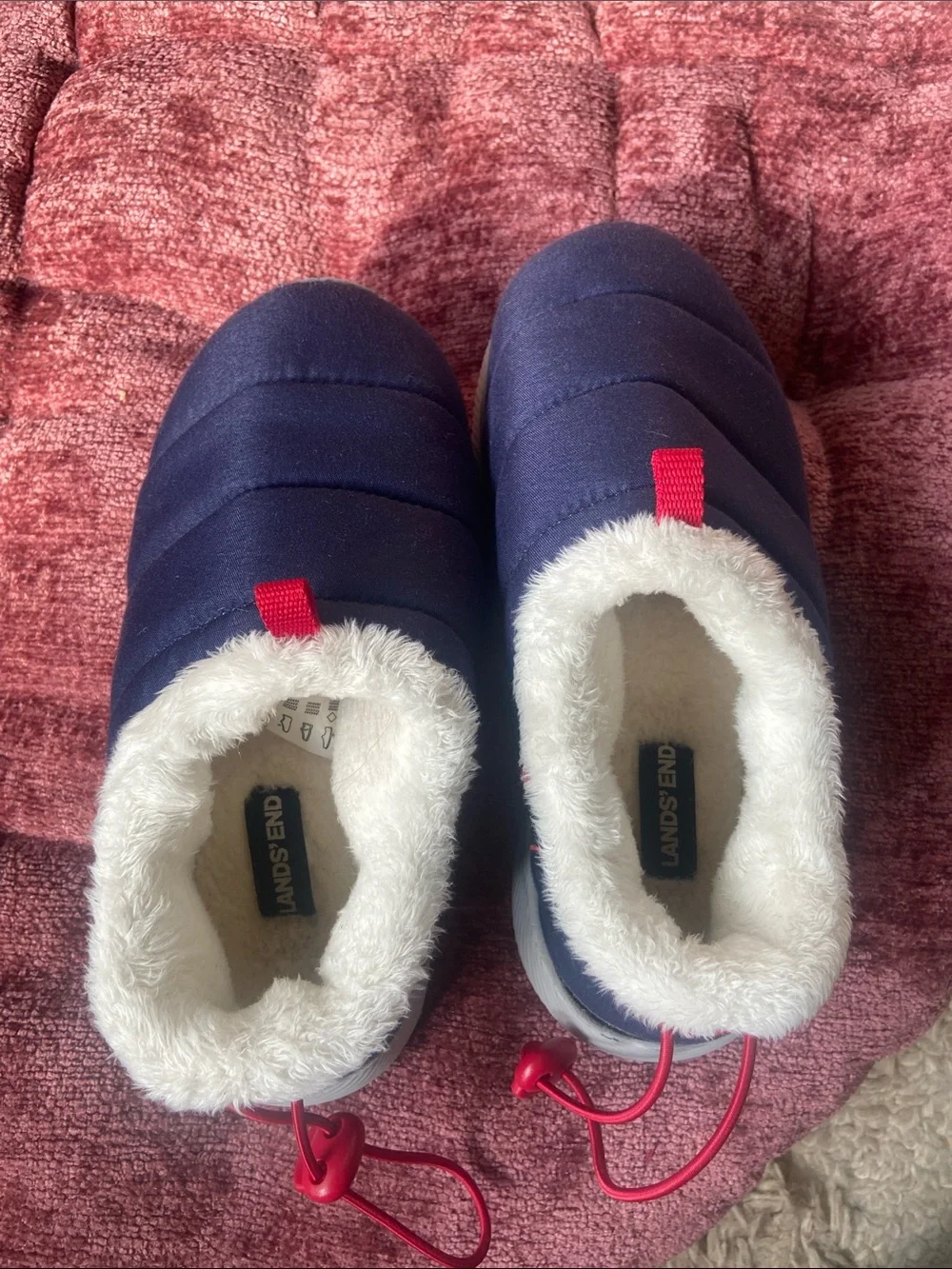 Lands End quilted navy